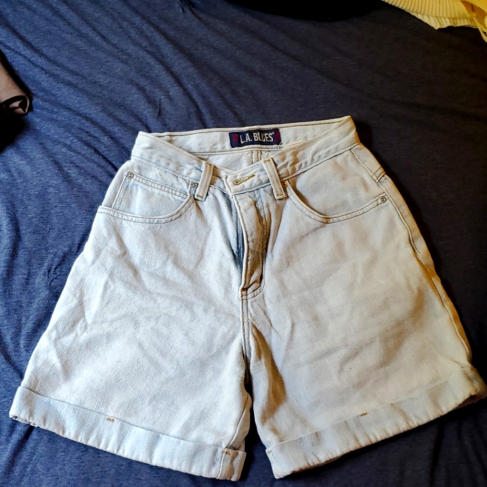 LA Blues Vintage High Waisted shorts light wash